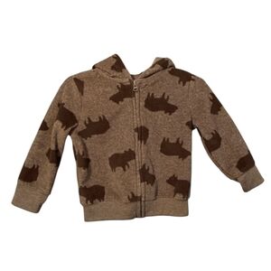 Carter's Brown Animal Pattern Hoodie